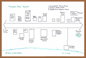 A map of Tanner's Ford 